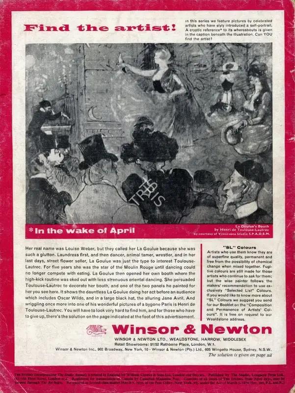 G.S. Whittet (Editor), Studio, 1960, Journal