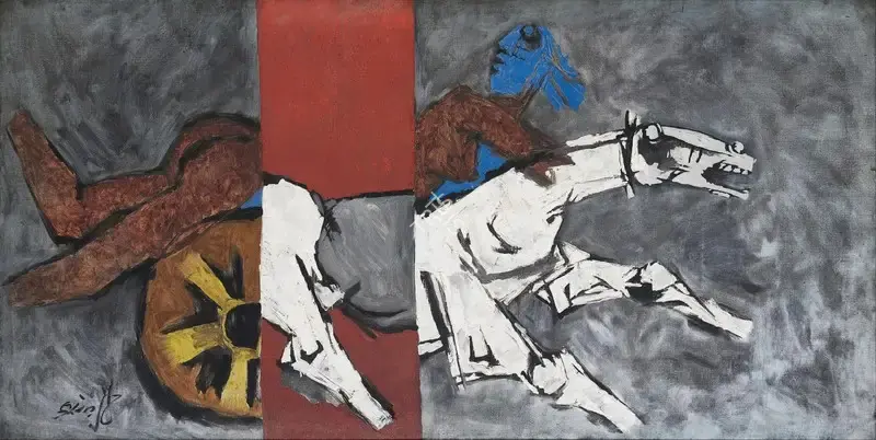 Husain, M.F. (Artist). Glaze of an Icon, 1971 | Painting, Pu.Onl/25.04.24, 2024 · Pundole