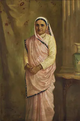 Raja Ravi Varma (Artist), Bai Sunabai Temuljee Nariman, 1896, Painting