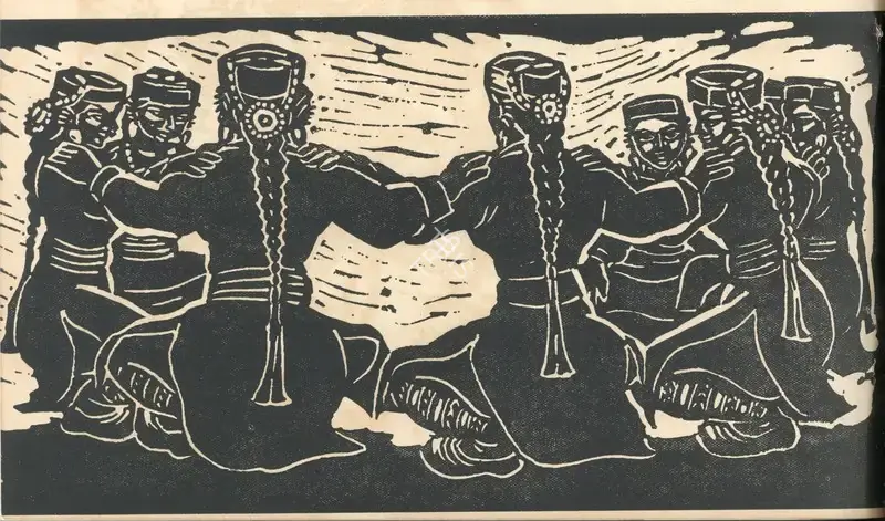 Chittaprosad (Artist), The Mahsu Girls of the Himachal Valley, Graphic Art