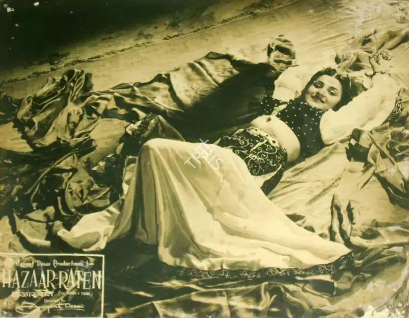 Jayant Desai (Director), Hazaar Raten, 1953, Lobby Card