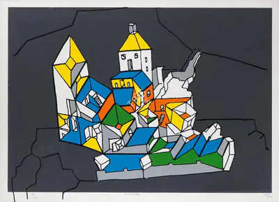 B.V. Doshi (Artist), Encounters, 2014, Graphic Art