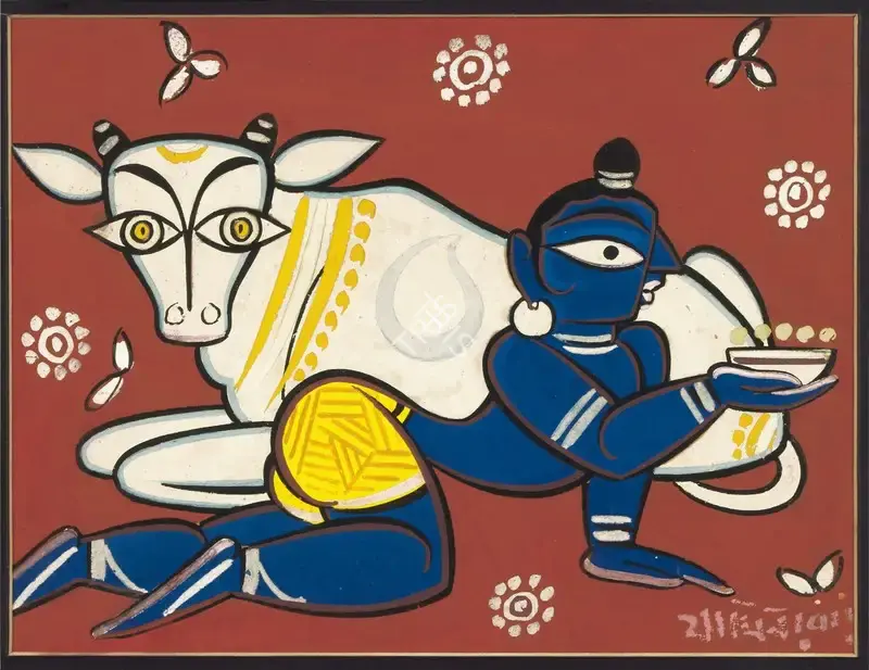 Roy, Jamini (Artist). Untitled (Krishna), n.d. | Painting, So.NeY/26.03.26, 2026 · Sotheby's