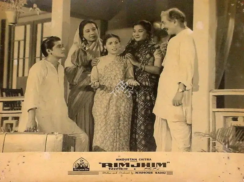 Kishore Sahu (Producer), Rimjhim, 1949, Lobby Card