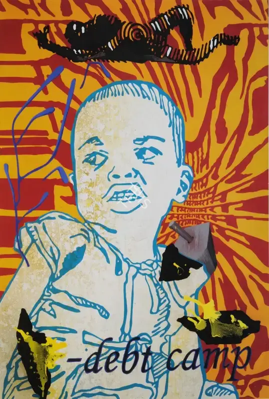 Kallat, Jitish (Artist). Humiliation Tax - II, 2005 | Painting, So.Lon/02.05.08, 2008 · Sotheby's