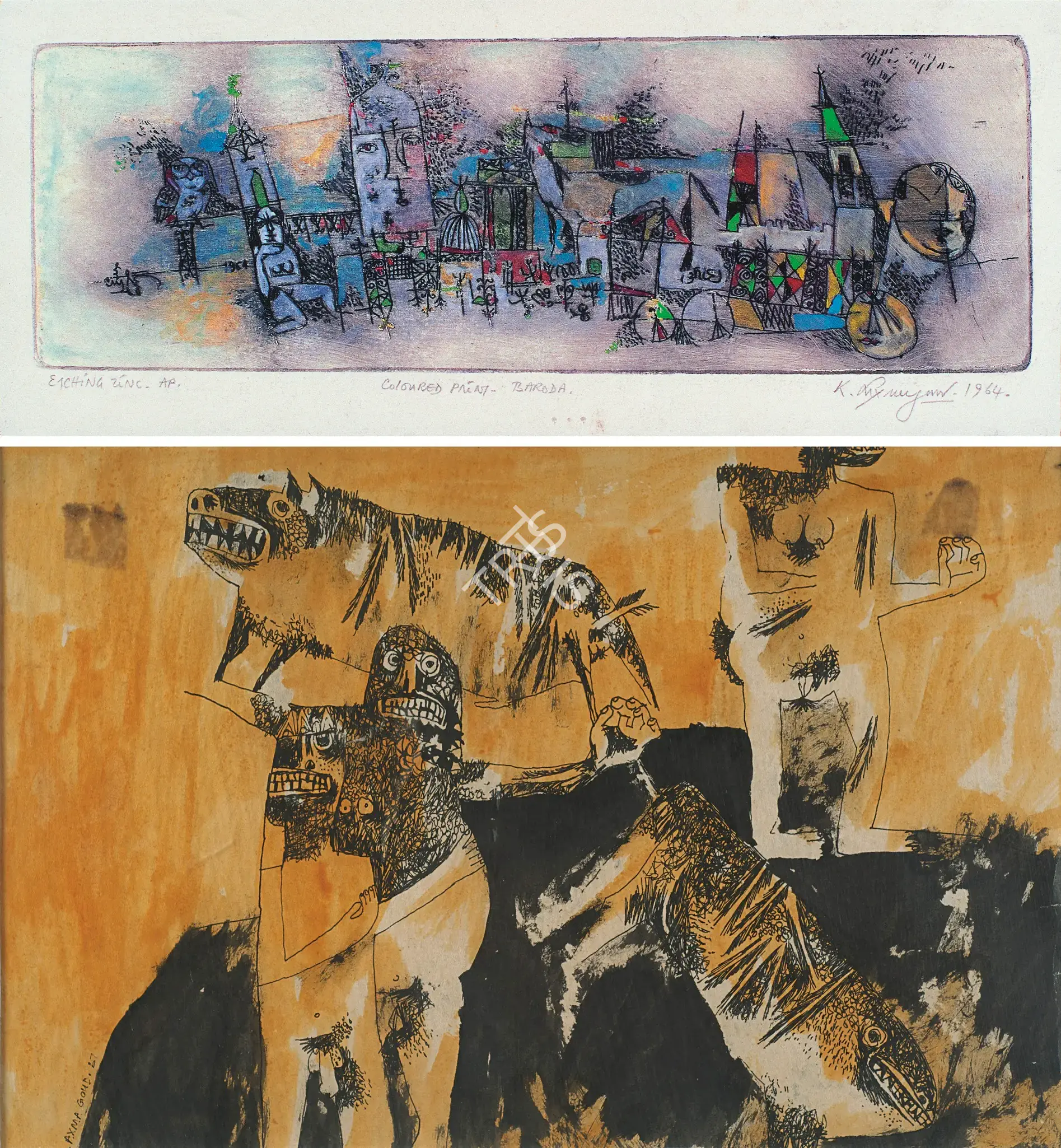 K. Laxma Goud (Artist), Baroda, 1964, Graphic Art