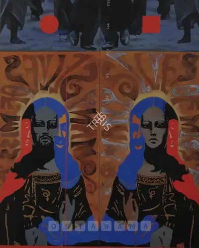Baiju Parthan (Artist), Alpha - Many Selves Of Miss 'A', 2005, Painting