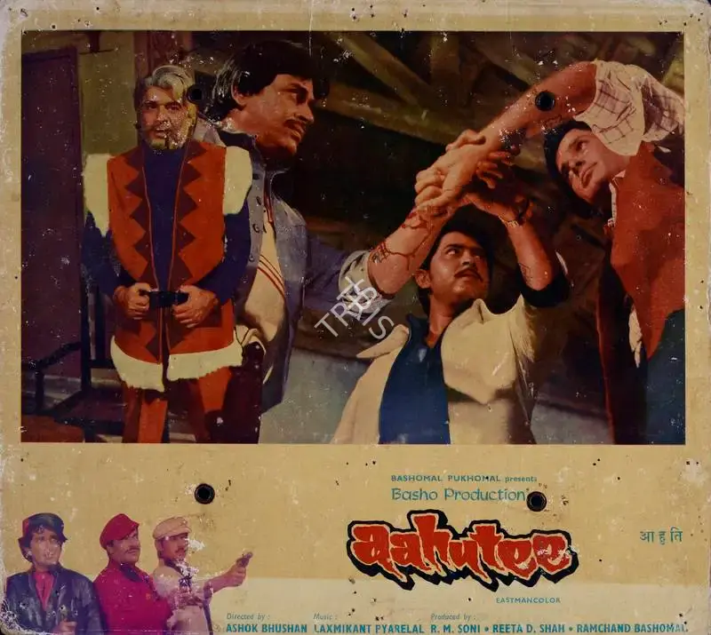 Ramchand Bashomal (Producer), Aahutee, 1978, Lobby Card