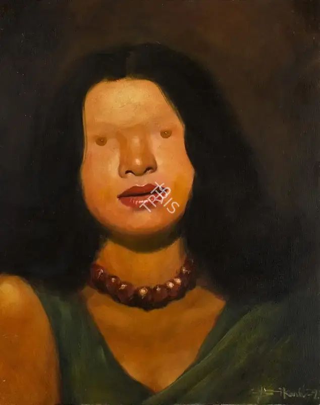 Bikash Bhattacharjee (Artist), Miss J, 1979, Painting