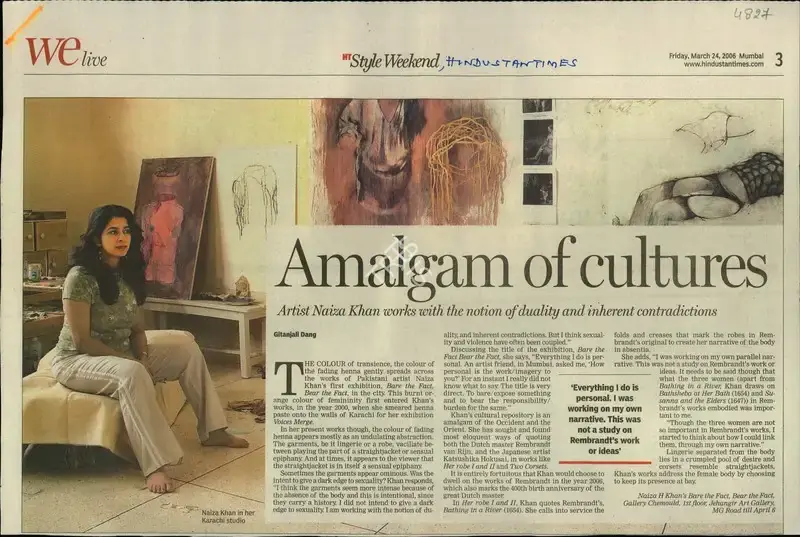 Gitanjali Dang (Reporter), Amalgam of Cultures, 2006, Newspaper Clipping