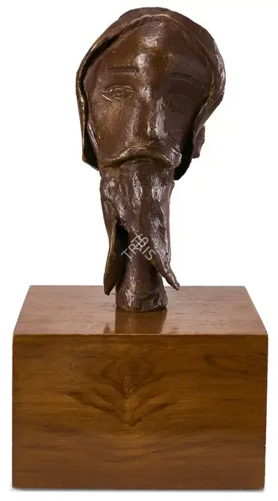 Somnath Hore (Artist), Bust Of Rabindranath Tagore, 1986, Sculpture
