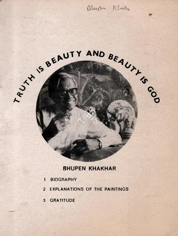 Khakhar, Bhupen P. (Artist). Truth is Beauty and Beauty is God. 1972 | Solo Exhibition Catalogue  | 00883027
