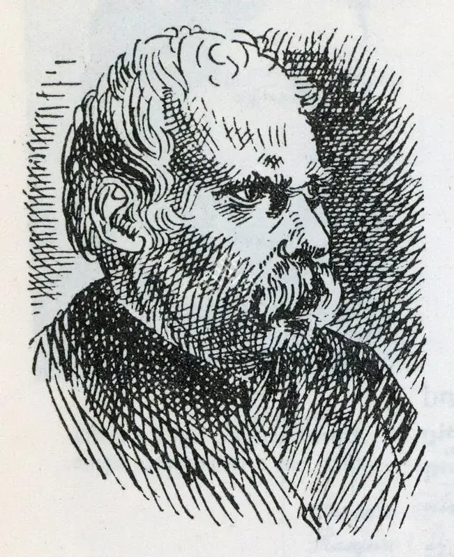 Satyajit Ray (Artist), Sketch of Grandfather Dwarkanath Ganguly, Sketch