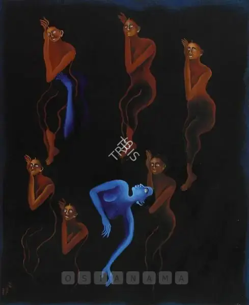 Arpana Caur (Artist), Swimmer, 2001, Painting
