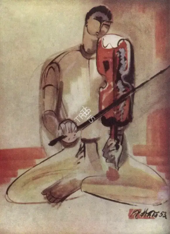 Dinkar Kowshik (Artist), Violinist, Painting