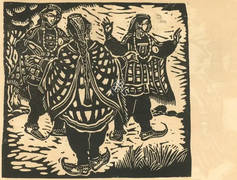 Chittaprosad (Artist), The Chamba Girls from the Himachal Valley, Graphic Art