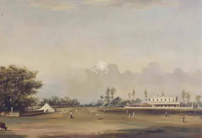Thomas Daniell (Artist), Cricket Match in India, 1792, Painting