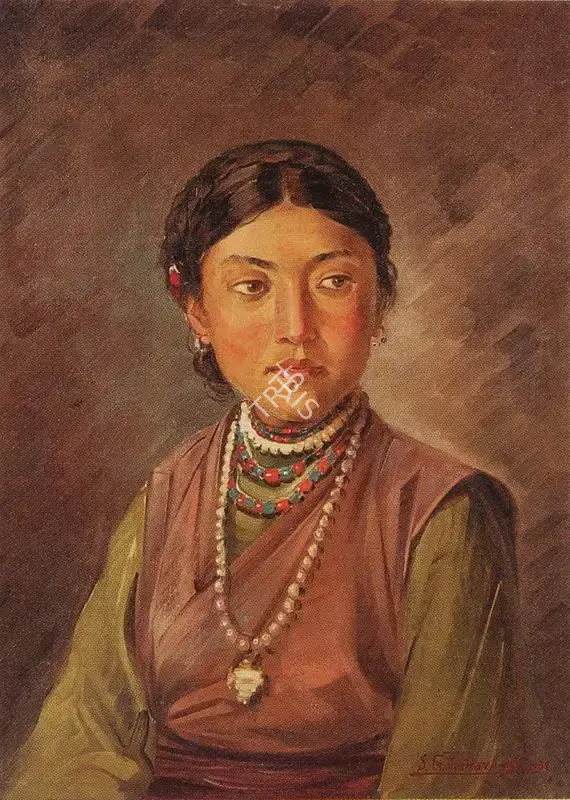 S.G. Thakur Singh (Artist), Kulu Girl, 1939, Painting