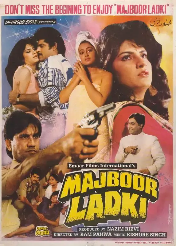 Nazim Rizvi (Producer), Majboor Ladki, 1991, Full Sheet Poster