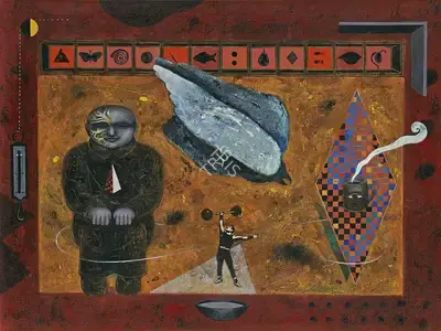 Baiju Parthan (Artist), Caffeine - Sense and Infinity, 1999, Painting