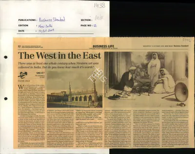 Kishore Singh (Reporter), The West in the East, 2009, Newspaper Clipping