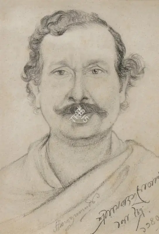 Hemendranath Mazumdar (Artist), Portrait, 1933, Drawing