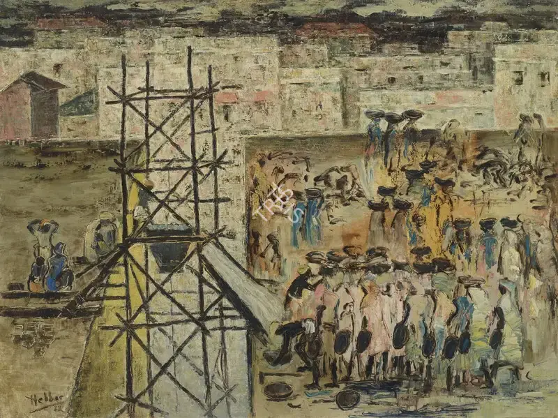 Hebbar, K.K. (Artist). Untitled (Construction), 1962 | Painting, Ch.NeY/23.03.22, 2022 · Christie's