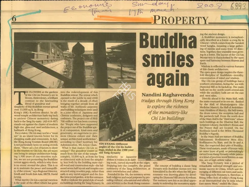 Nandini Raghavendra (Reporter), Buddha Smiles Again, 2002, Newspaper Clipping