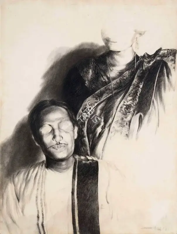 Bikash Bhattacharjee (Artist), Untitled, 1981, Drawing
