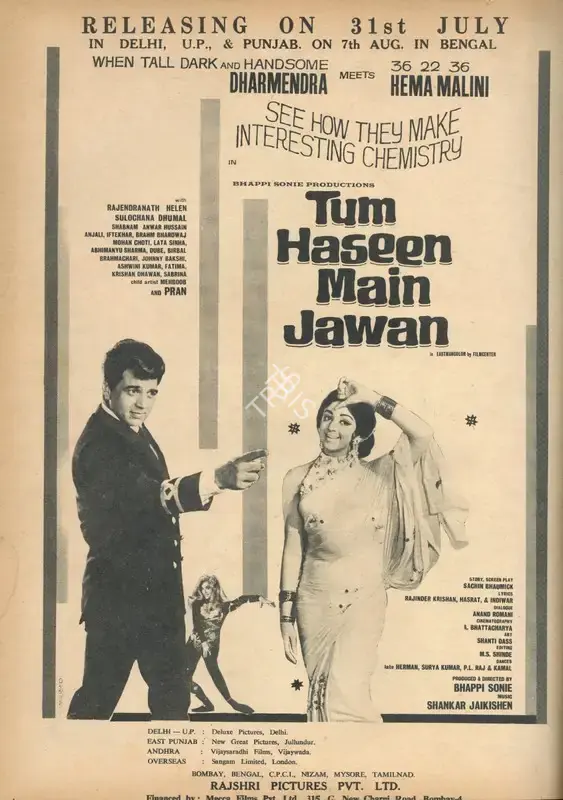 Bhappie Sonie (Producer), Tum Haseen Main Jawan, 1970, Advertisement