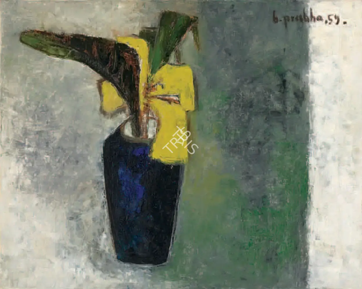 B. Prabha (Artist), Untitled (Still Life), 1959, Painting