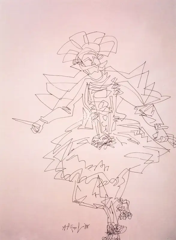 K.M. Adimoolam (Artist), Untitled, 1988, Drawing
