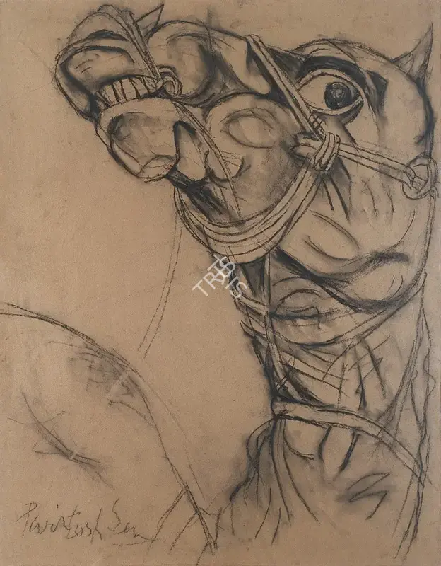 Paritosh Sen (Artist), Camel series, 1989, Drawing