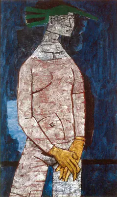 M.F. Husain (Artist), Pagan Series, 1954, Painting