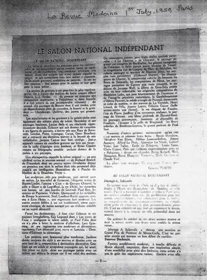 Jehangir Sabavala (Writer), At the independent national show, 1950, Newspaper Clipping
