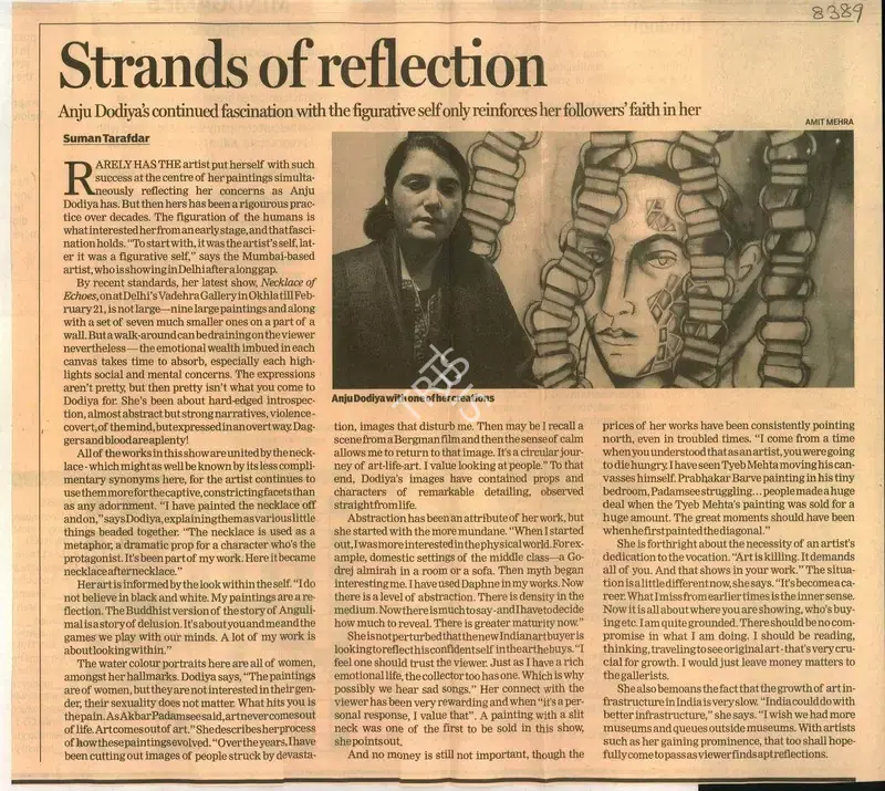 Suman Tarafdar (Reporter), Strands of Reflection, 2010, Newspaper Clipping