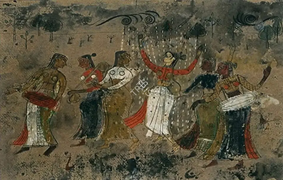 Prafulla Joshi (Artist), Ragini Megh Malhar, 1955, Painting