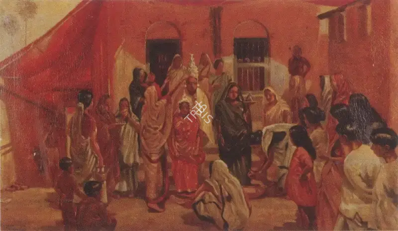 Jibon Das (Artist), The Wedding, 1938, Painting