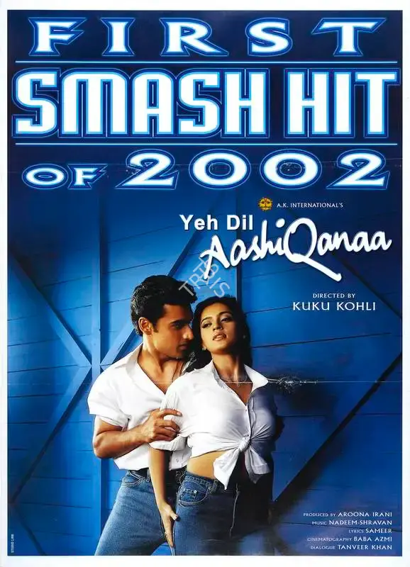 Aroona Irani (Producer), Yeh Dil Aashiqanaa, 2002, Full Sheet Poster