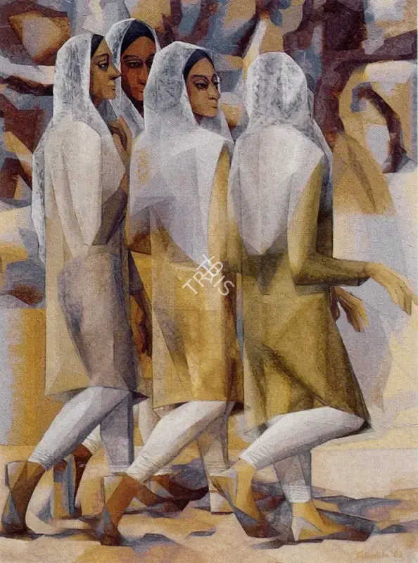 Sabavala, Jehangir (Artist). The Friends. Oil on Canvas, 1983 | The Crucible of Painting | Painting | FineArts | 00182424
