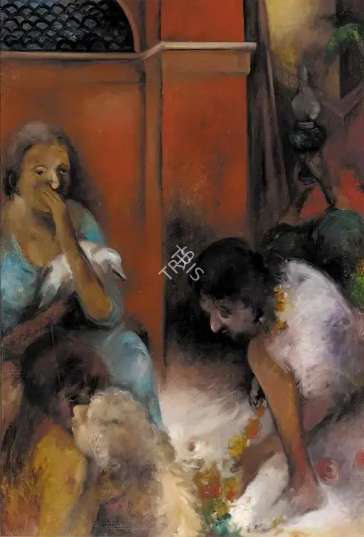 Sardar Sobha Singh (Artist), Woman, 1993, Painting