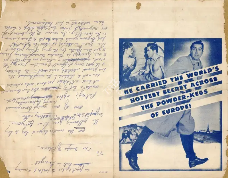 Henry Hathaway (Director), Diplomatic Courier, 1952, Handbill