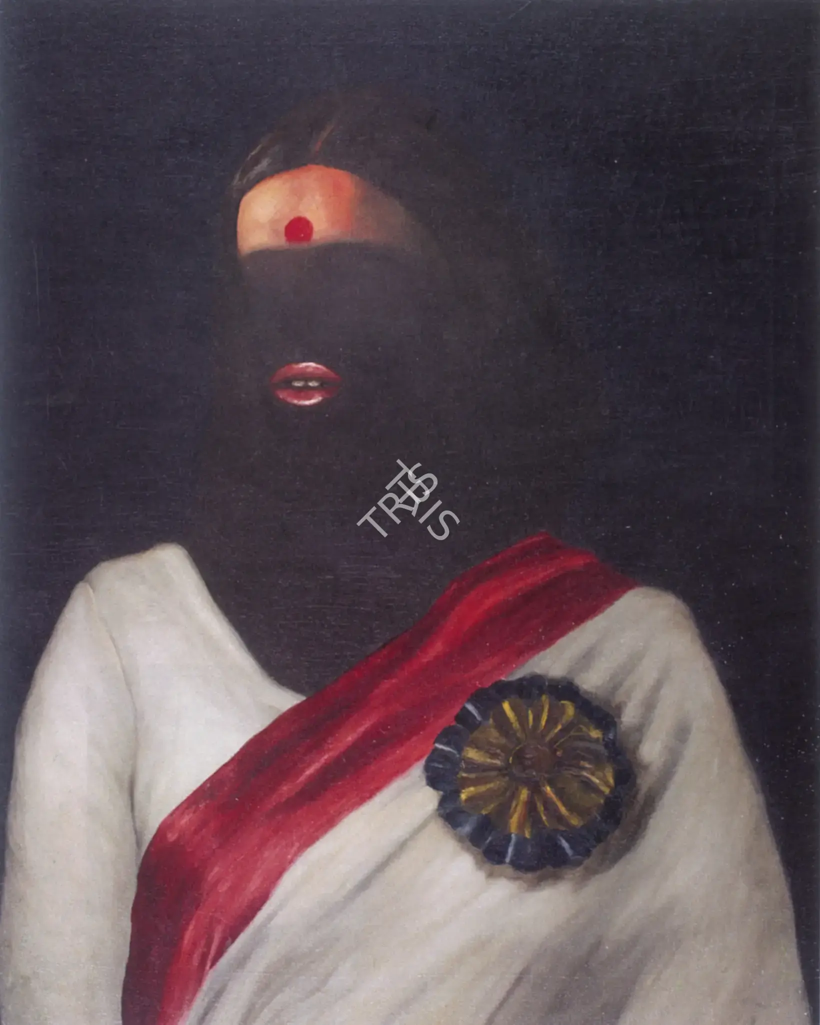Bikash Bhattacharjee (Artist), Miss T.-Social Gathering, 1975, Painting
