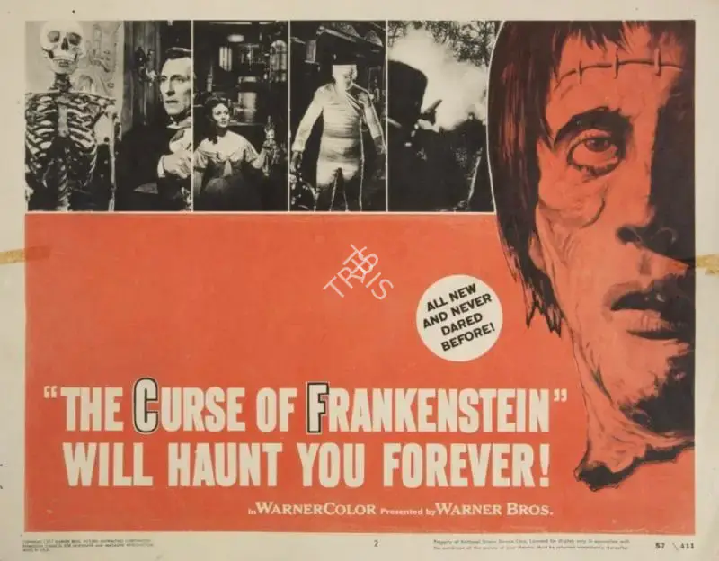Jack Asher (Cinematographer), The Curse of Frankenstein, 1957, Lobby Card