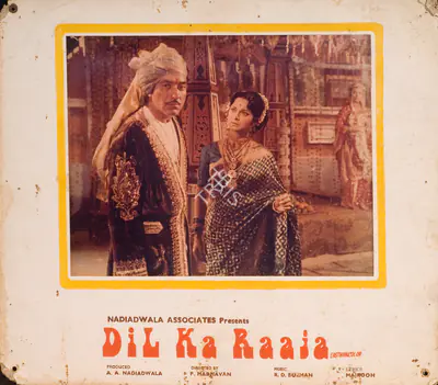 A.A. Nadiadwala (Producer), Dil Ka Raaja, 1972, Photographic Still Mounted on Lobby Card