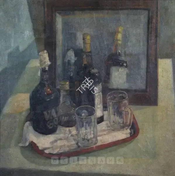 Bikash Bhattacharjee (Artist), Still Life, 1966, Painting
