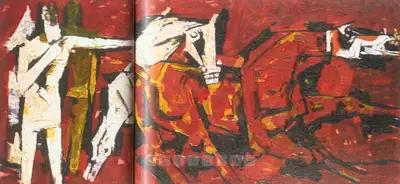 M.F. Husain (Artist), Untitled, 1950, Painting