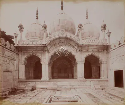 Samuel Bourne (Photographer), The Moti Musjid Delhi, 1865, Antiquarian Photograph
