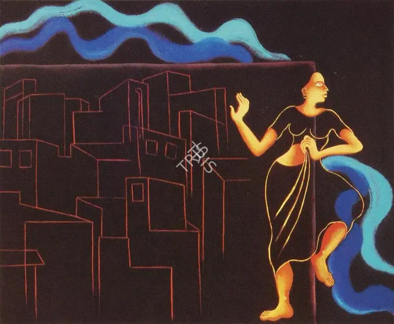 Arpana Caur (Artist), Nayika, 2002, Painting