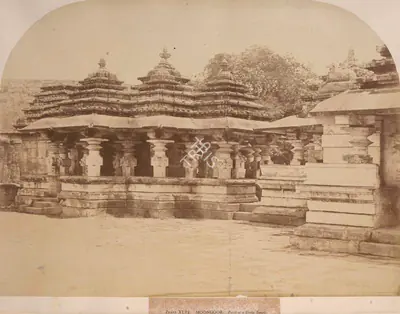 William Henry Pigou (Photographer), Moongoor, Porch of Sivite Temple, 1856, Antiquarian Photograph